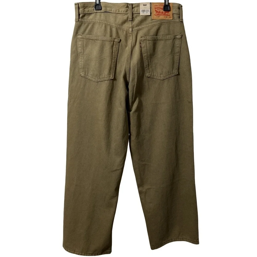 Levi's 578 Men's Baggy Denim Jeans Size 33x32 Khaki Tan Skater Grunge Hip Hop